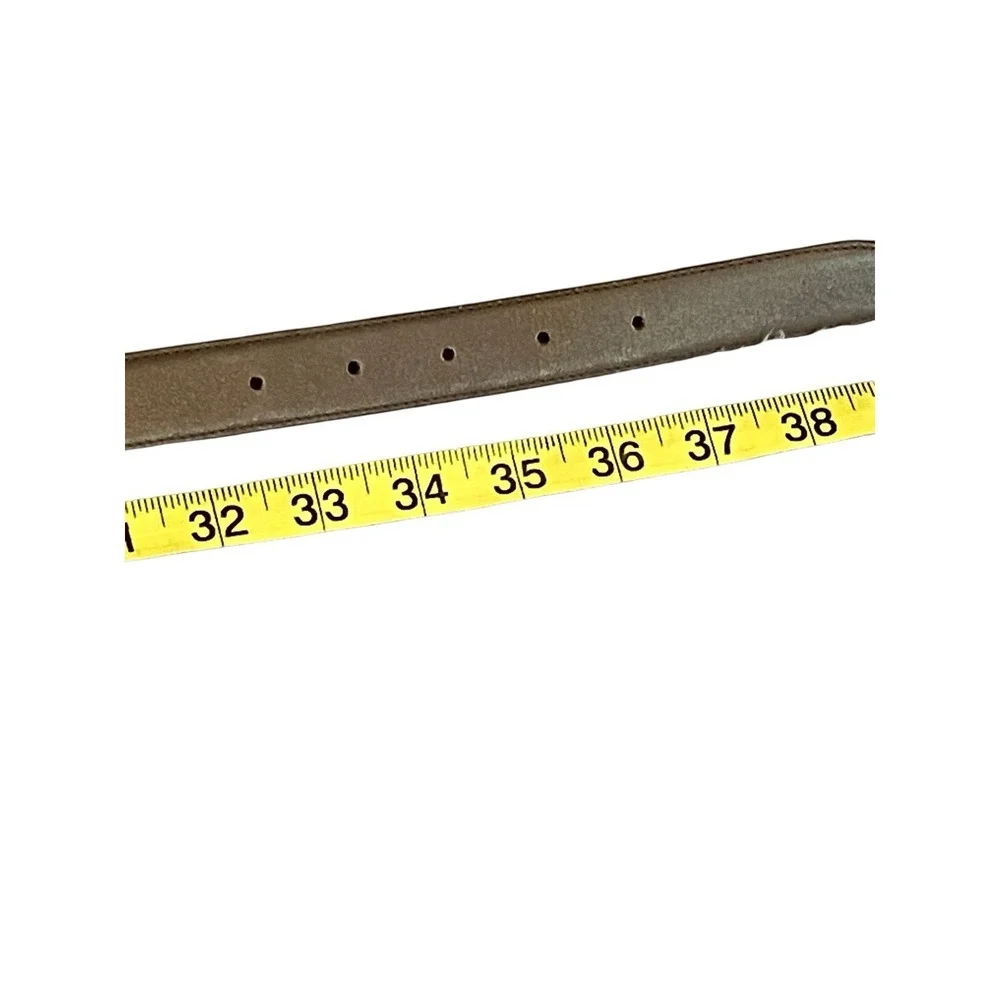 Full Grain Cowhide Dress Belt Gray Men's Size 36/90 Classic Preppy Minimalist‎